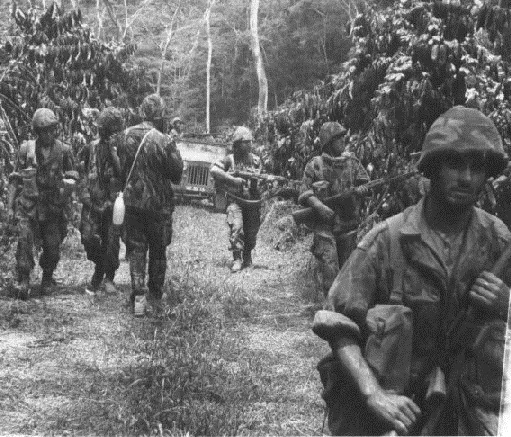 Portuguese soldiers in the Portuguese Colonial War in Angola