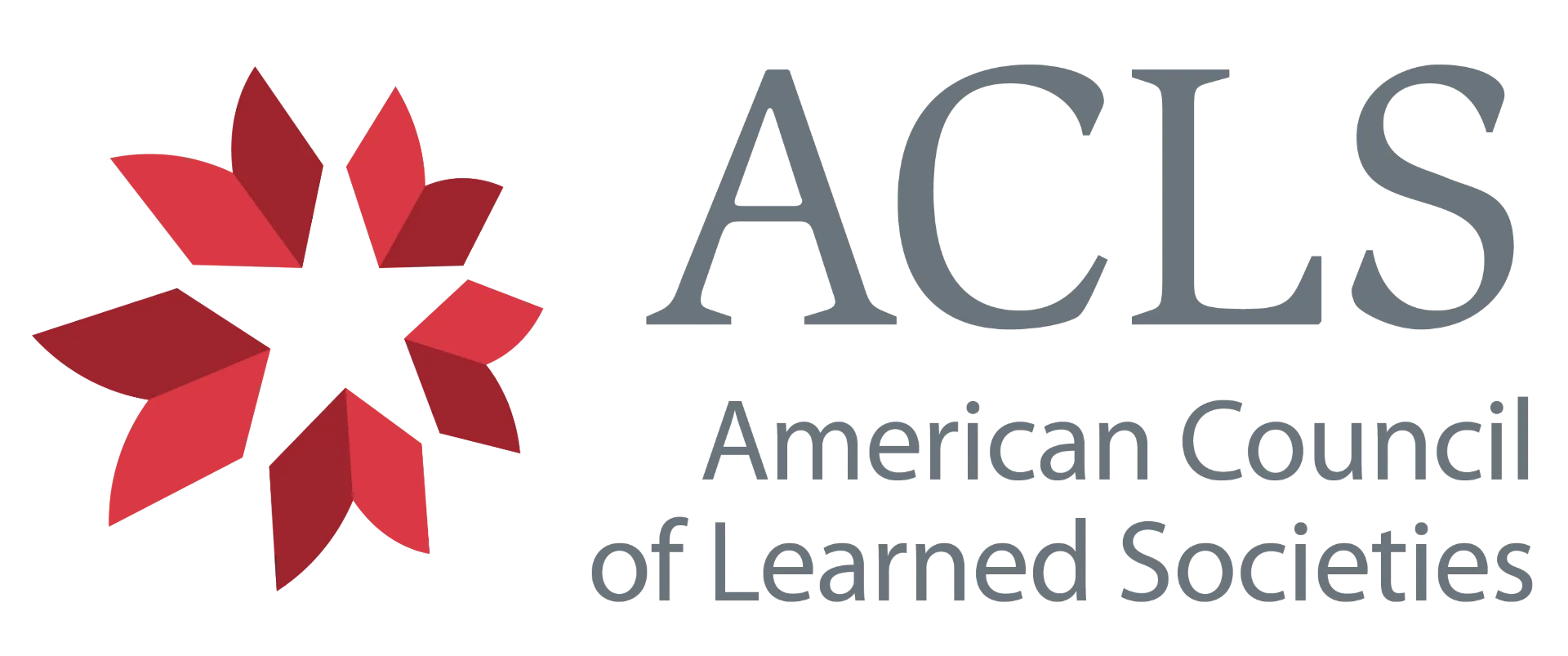 The American Council of Learned Societies logo, red and gray on transparent background